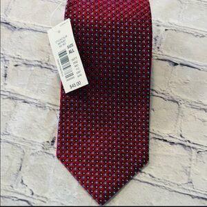 Roundtree & Yorke NWT Red & Blue Extra Long 64” Silk Tie